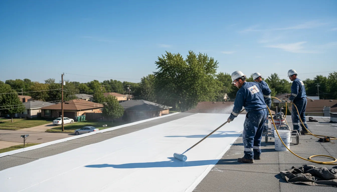 Commercial roof coating in Houston, AK near me